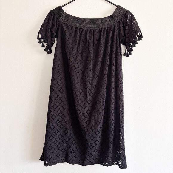 NWT Charming Charlie Sz XS Black Lace Dress Wednesday Addams Costume - Picture 2 of 12
